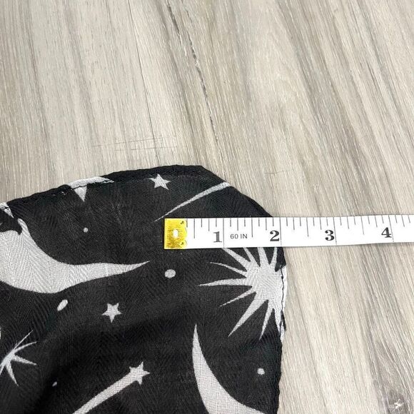 KillStar Scarf Women’s OS Black and White Celestial Moon Print Lightweight - Picture 4 of 4